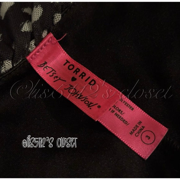 Torrid x Betsey Johnson Romantic Rose Floral Dot Mesh Ruffle Maxi Dress 3X 22 24 - Picture 9 of 16